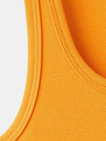 Mango Scoop Neck Fitted Vest Top, Orange - view 2, Orange