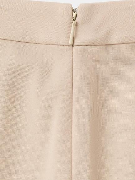 Mango Fluid Wide Leg Mid Rise Trousers, Sand - view 2, Sand