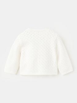 Mango Baby Wrap Over Cardigan, Off White - view 2, Off White