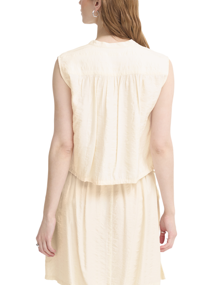 ICHI Ihelvias Sleeveless Top, containing LENZING™ ECOVERO™ Viscose, Birch - view 2, Birch