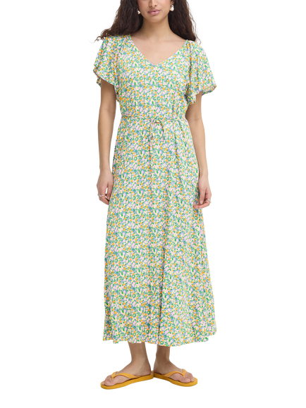 ICHI Ihaya Floral Print Midi Dress, Multi, Multi