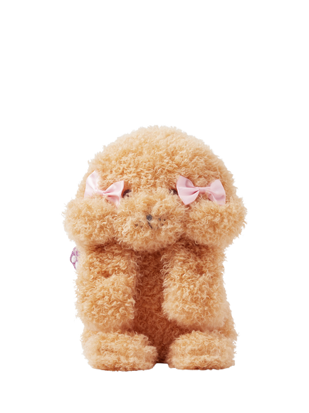 Angels by Accessorize Kids' Doodle Fluffy Dog Backpack, Beige, Beige