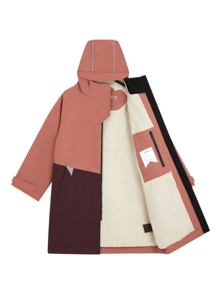 Toastie Kids' Waterproof Hooded Robe, Rose Pink - view 2, Rose Pink