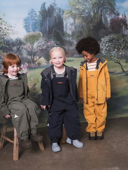 Toastie Kids' Waterproof Dungarees, Marine Navy - view 2, Marine Navy