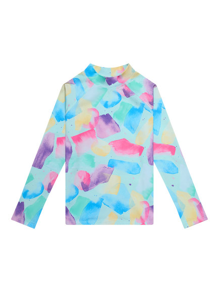 Toastie Kids' UV 50+ Long Sleeve Swimsuit Top, Pastelpot, Pastelpot
