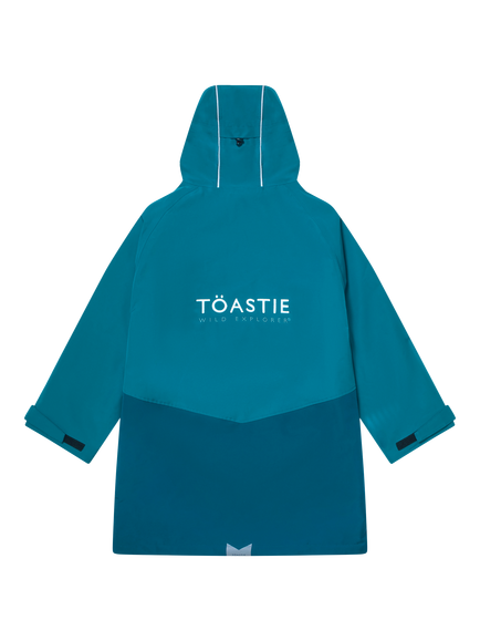 Toastie Kids' Waterproof Hooded Robe, Teal - view 2, Teal