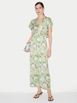 Jigsaw Floral Empire Line Maxi Dress, Green, Green