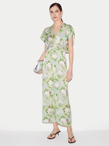 Jigsaw Floral Empire Line Maxi Dress, Green, Green