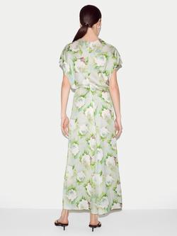 Jigsaw Floral Empire Line Maxi Dress, Green - view 2, Green