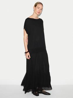 Jigsaw Flared Midi Dress, Black, Black