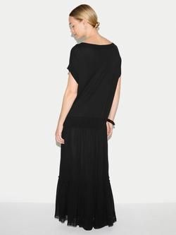 Jigsaw Flared Midi Dress, Black - view 2, Black