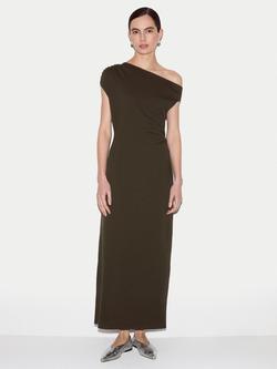 Jigsaw Asymmetric Maxi Dress, Khaki, Khaki