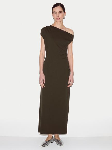 Jigsaw Asymmetric Maxi Dress, Khaki, Khaki