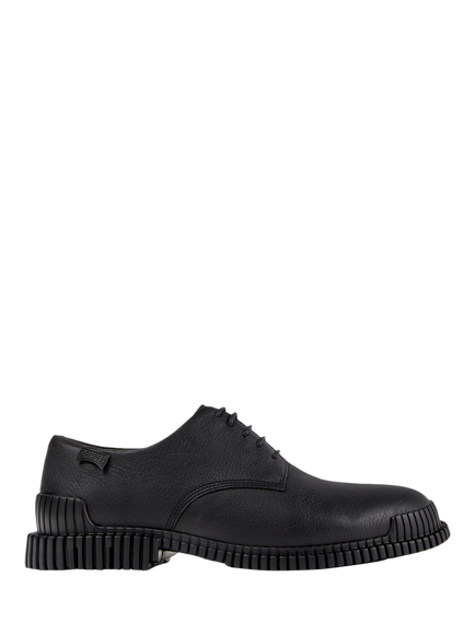 Camper Pix Leather Ribbed Sole Oxford Shoe, Black, Black