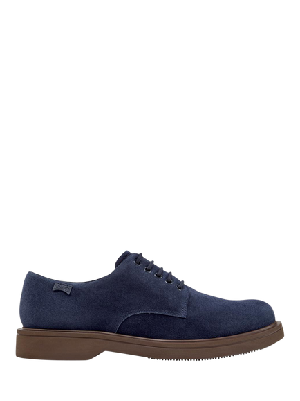 Camper Norman Suede Oxford Shoes, Blue, Blue
