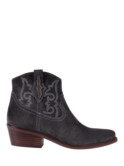 Penelope Chilvers Cassidy Suede Cowboy Boots, Slate, Slate