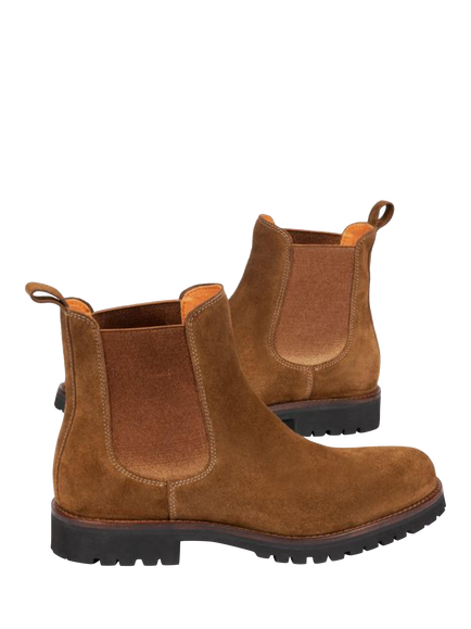 Penelope Chilvers Camino Suede Chelsea Boots, Peat - view 2, Peat