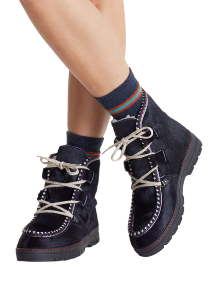 Penelope Chilvers Incredible Shearling Lined Ankle Boots, Ink - view 2, Ink