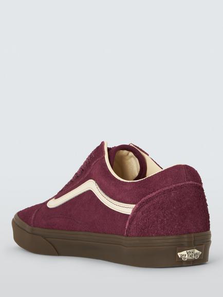 Vans Old Skool Pop Lace Trainers, Red - view 2, Red