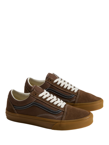 Vans Old Skool Vintage Lace Up Trainers, Vintage Cocoa Gum - view 2, Vintage Cocoa Gum