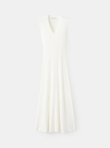 Mango Sleeveless Flared Maxi Dress, White, White