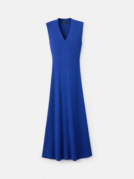 Mango A-Line Maxi Dress, Blue, Blue