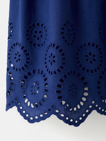 Mango Fit and Flare Cotton Mini Dress - view 2, Blue