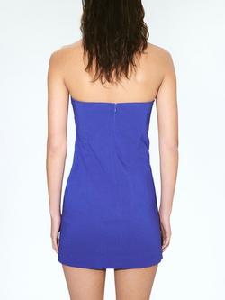 Mango Draped Mini Dress, Blue - view 2, Blue