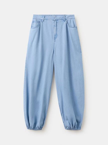 Mango Emm Barrel Fit Jeans, Light Blue, Light Blue