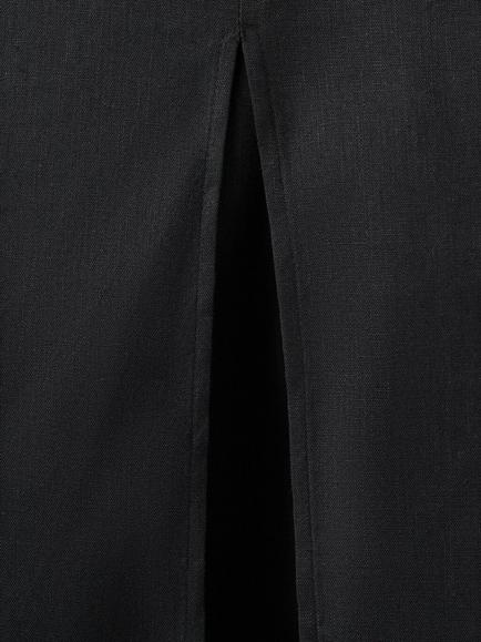 Mango Santor A-Line Midi Linen Blend Skirt, Black - view 2, Black