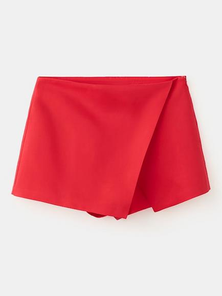 Mango Toscan A-Line Mini Skirt, Red, Red