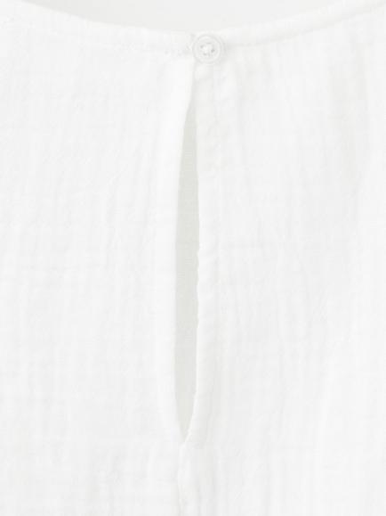 Mango Rodas Cotton Shell Top, White - view 2, White