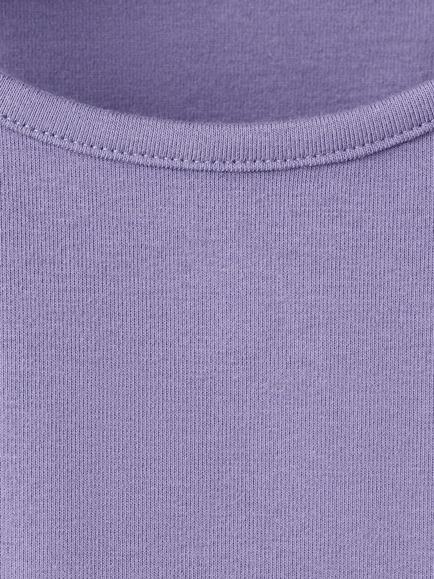 Mango Cotton Rich Halterneck Sleeveless Top, Purple - view 2, Purple