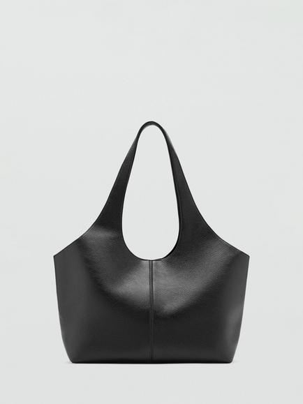 Mango Structured Tote Bag, Black