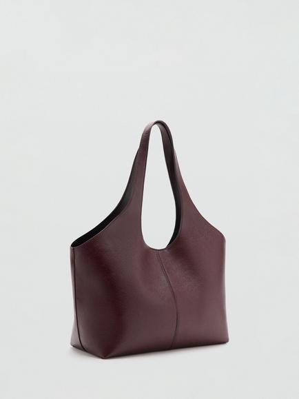 Mango Shopper Bag, Bordeaux - view 2, Bordeaux