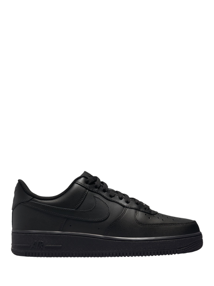 Nike Air Force 1 07 Leather Trainers, Black, Black