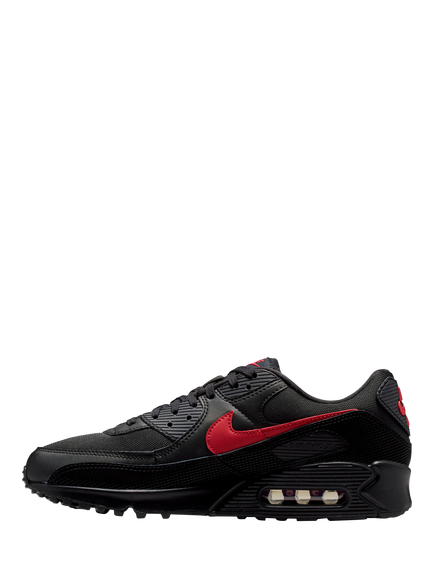 Nike Air Max 90 SE Trainers, Black/ Tough Red - view 2, Black/ Tough Red