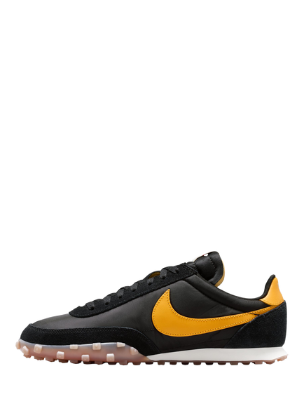 Nike Waffle Racer 26 Trainers, Blk/Gold/Sail/Gum/Br - view 2, Blk/Gold/Sail/Gum/Br