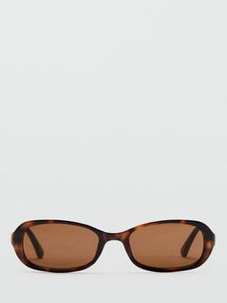 Mango Oval Sunglasses, Chocolate, Chocolate