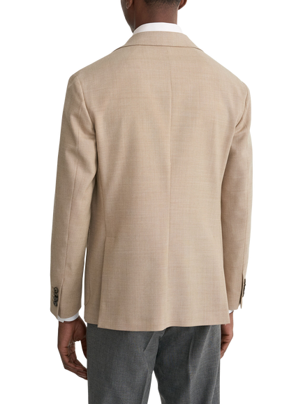 Eton Wool Blend Lana Tech Structure Soft Blazer, Beige - view 2, Beige