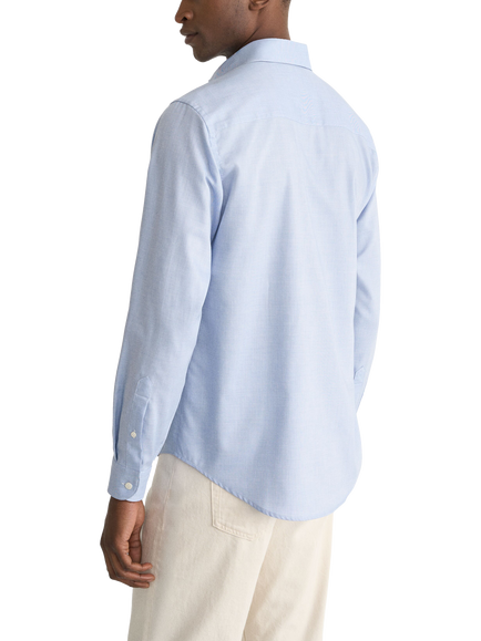 Eton Casual Signature Cotton Oxford Shirt - view 2, Light Blue
