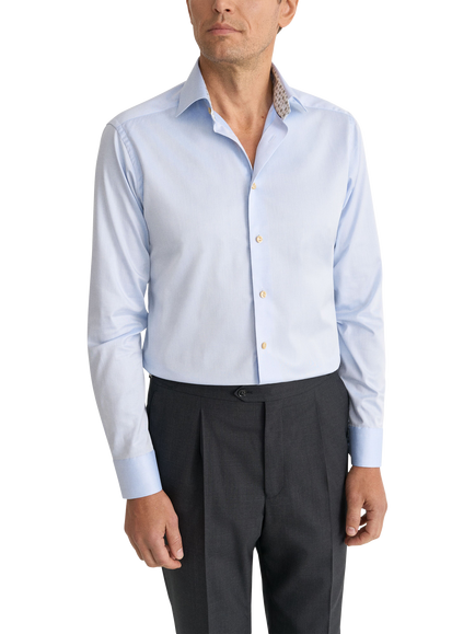 Eton Signature Twill Cotton Shirt, Light Blue, Light Blue