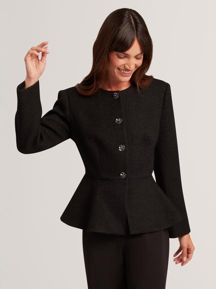 Ted Baker Raddi Peplum Blazer, Black, Black