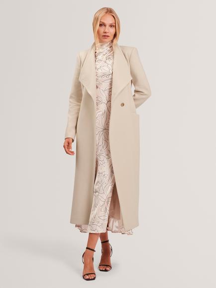 Ted Baker Mindee Wool Rich Wrap Coat, Blush Pink, Blush Pink