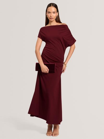 Ted Baker Maevely Bodycon Midi Dress, Maroon, Maroon