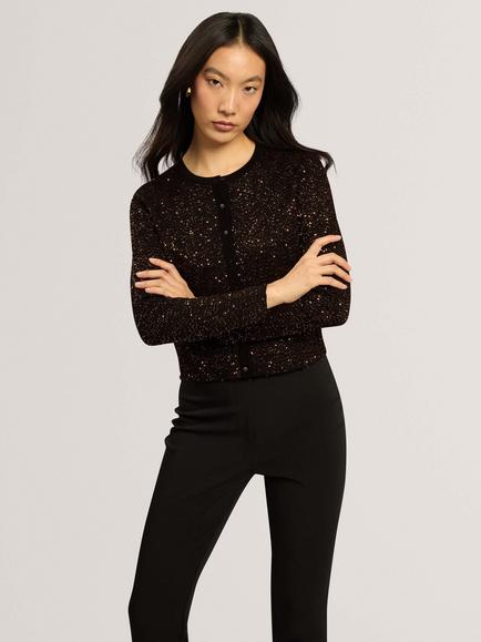 Ted Baker NYRIE Knitted Sequin Cardigan, Black, Black