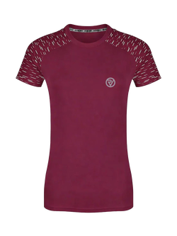 Proviz Women's Reflective Short Sleeve Training Top, Burgundy