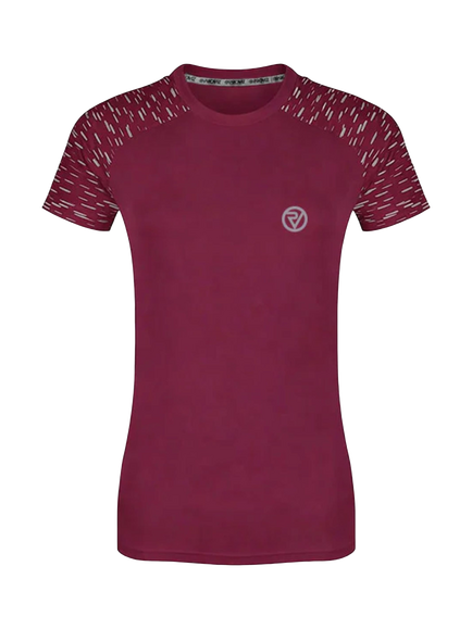 Proviz Women's Reflective Short Sleeve Training Top, Burgundy