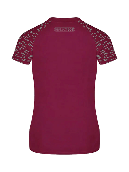 Proviz Women's Reflective Short Sleeve Training Top - view 2, Burgundy