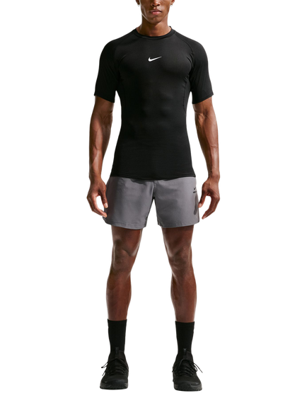 Nike Pro Slim Fit Men's Sports Top, Black/White, Black/White